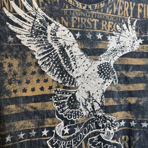 2/$25 Daytrip Buckle Charcoal Gray Y2K Grunge Biker Distressed Long Sleeve Shirt - Picture 2 of 9